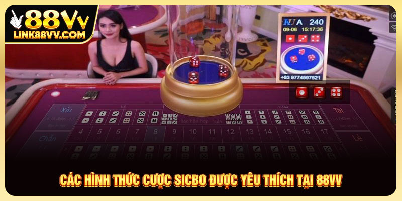 Các hình thức cược sicbo được yêu thích tại 88VV